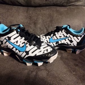 Blue Black Nike Hyperdiamond 2.5 Keystone Cleats Size 1Y AR0997-041 Youth